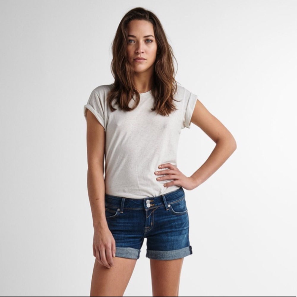 Hudson Mid Thigh Croxley Jean Shorts